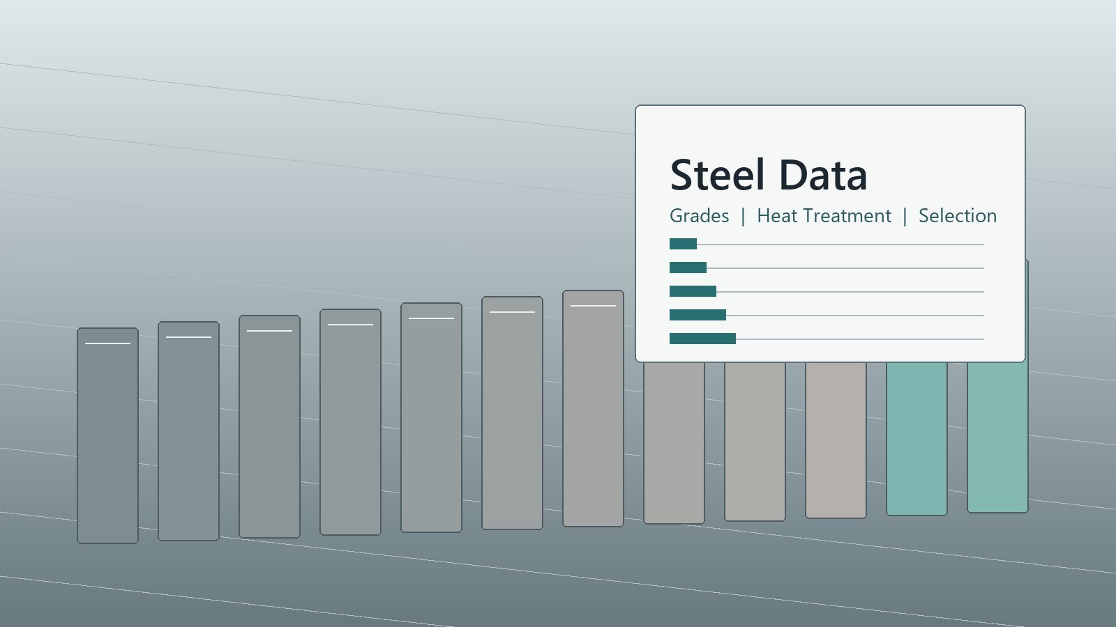 Steel materials guide technical illustration